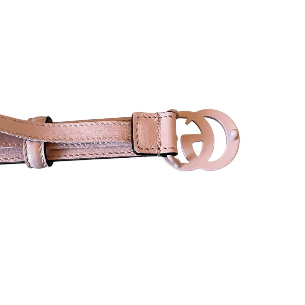 NEW GUCCI BELT Pink Marmont GG Leather Thin 409417 Sz 100 Cm 39 In - Picture 10 of 16